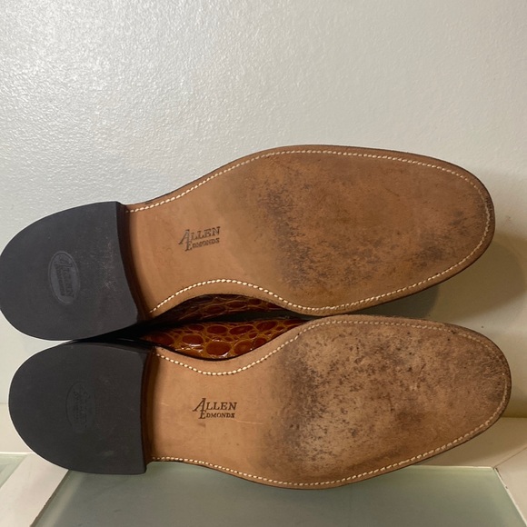 Vintage ALLEN EDMONDS MALIBU 2 TNE ALLIGATOR/ PATENT LOAFER-Mens Size 8.5 - Picture 16 of 16